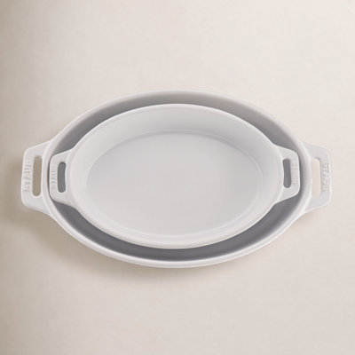 Staub Ceramic 2-Piece Oval Baking Dish Set
