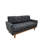 67.7" Wide Mid-Century Modern Upholstered Tufted Loveseat Sofa With Wooden Legs-1837651943