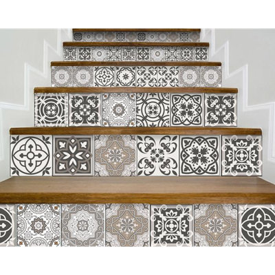 Abstract Non-Wall Damaging Tile Decals