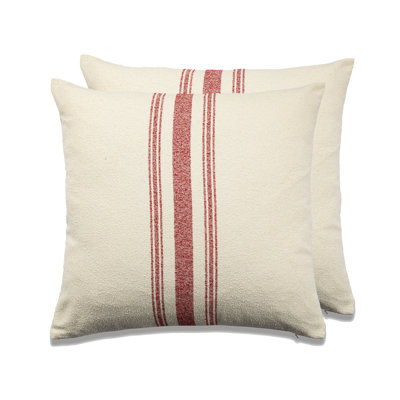 French Stripe Striped Cotton Blend Pillow Cover