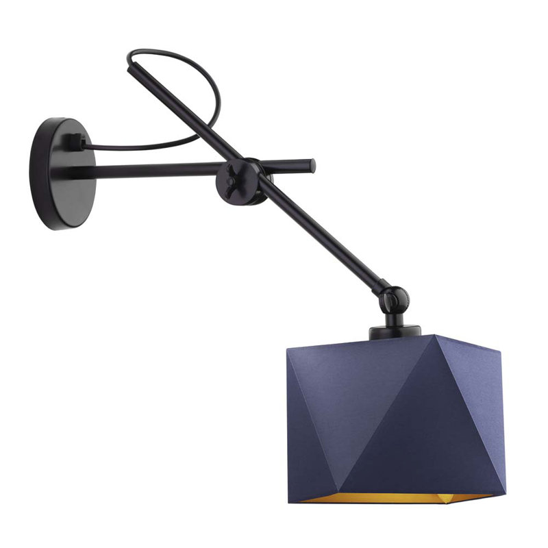 Tabarez Swing Arm Sconce, Navy Blue