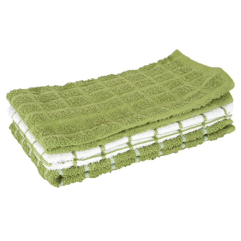 Cotton Plaid Tea Towel Kitchen Towel, Cactus