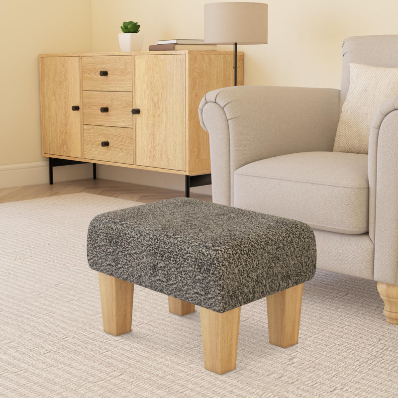 Autryville Wood Contemporary Leg, Boucle, Granite, Natural