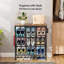 Range-chaussures mince à 4 niveaux, organisateur de chaussures à panneau supérieur en bois pour vestibule et garde-robe
