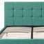 Structure de lit tapissier Madison Turquoise