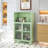 Storage Cabinet, Bathroom Floor Cabinet with Glass Door and Shelves,  Freestanding Display-1062663604