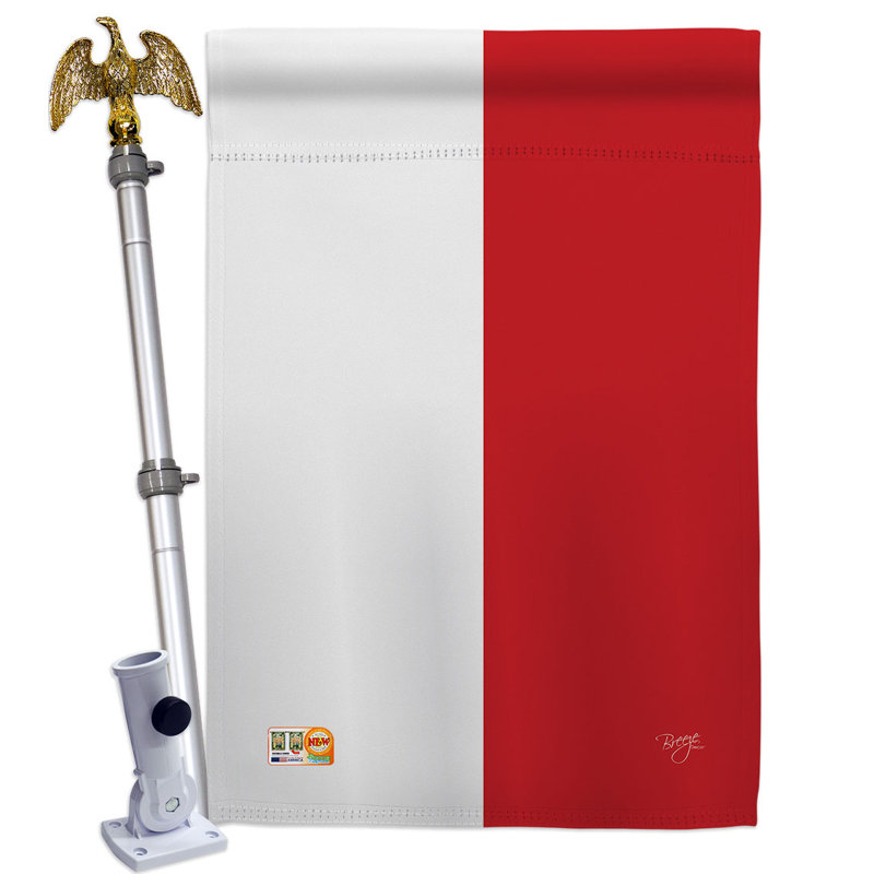 Double Sided 40'' H x 28'' W Polyester Flag Set