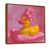 Toile avec cadre flottant brun
