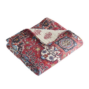 Khotan Red Quilted Throw