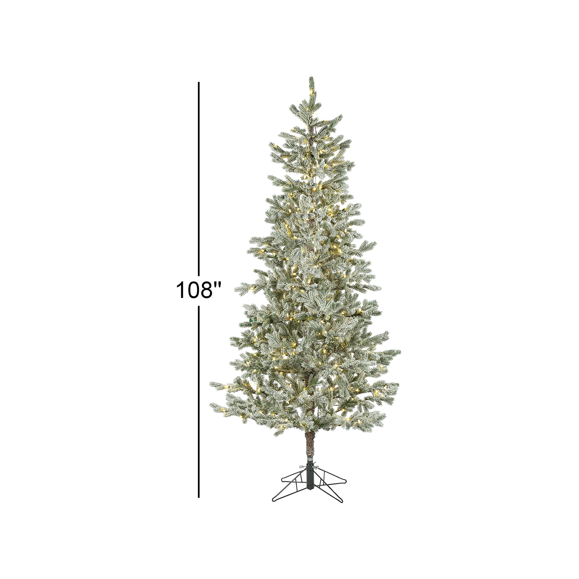 Gieselle Lighted Artificial Pine Christmas Tree, 9'