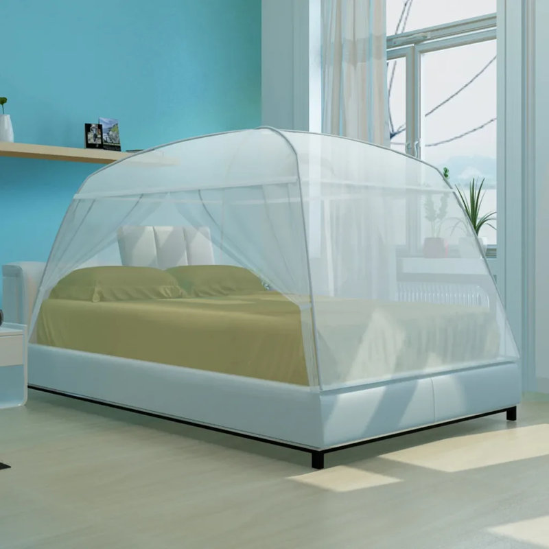 Mongolei Four Poster Zip Bed Canopy, 180 x 150 cm