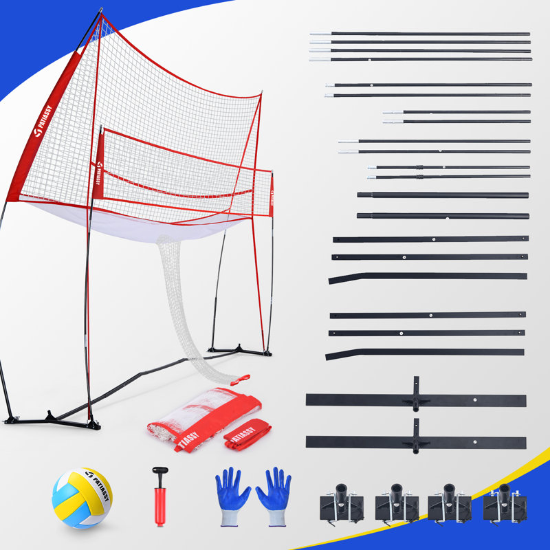 14 * 11FT Volleyball Training Equipment Net for Indoor Outdoor Use Volleyball Practise Net