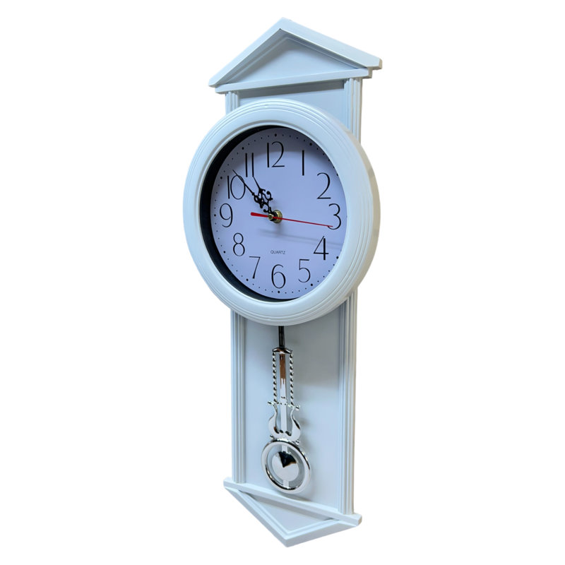 Horloge murale en forme de tour avec pendule