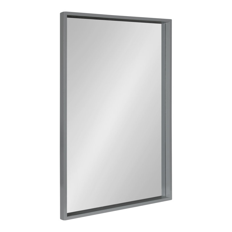 Travis Engineered Wood Mirror, Gray, 36X24