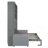 Queen Size Murphy Bed Wall Bed With Sofa,Gray