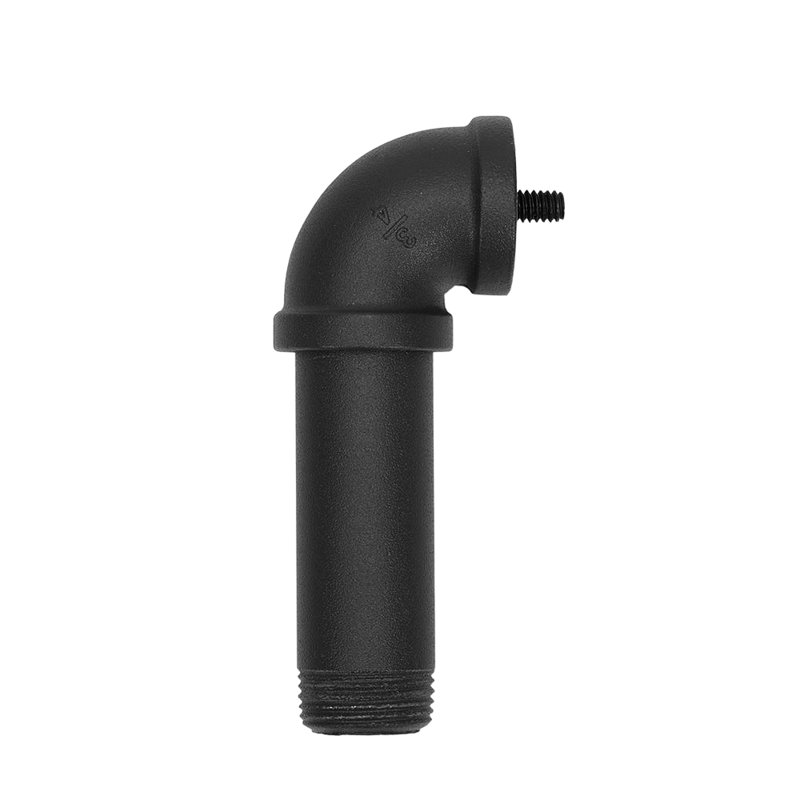 Black Carbon Steel Adjustable 2.5cm Bay Window Single Curtain Rod, 2.12cm H x 366cm W x 2.5cm D