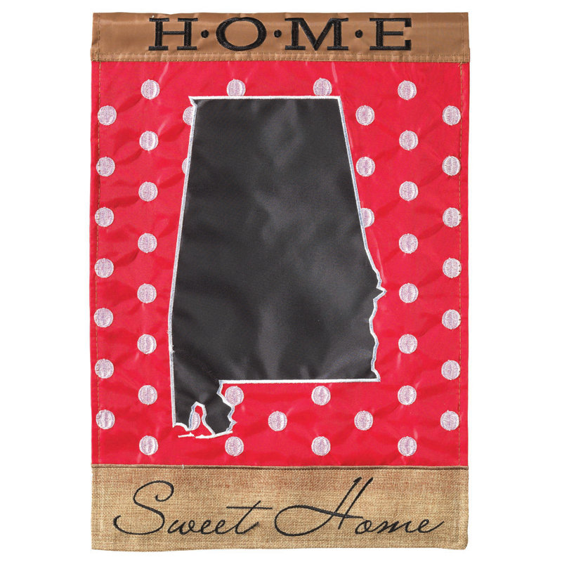 Drapeau de jardin en polyester 13 x 18 po Kouri Alabama Home