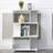 Modern Staggered 3-Shelf Manor Bookcase, White