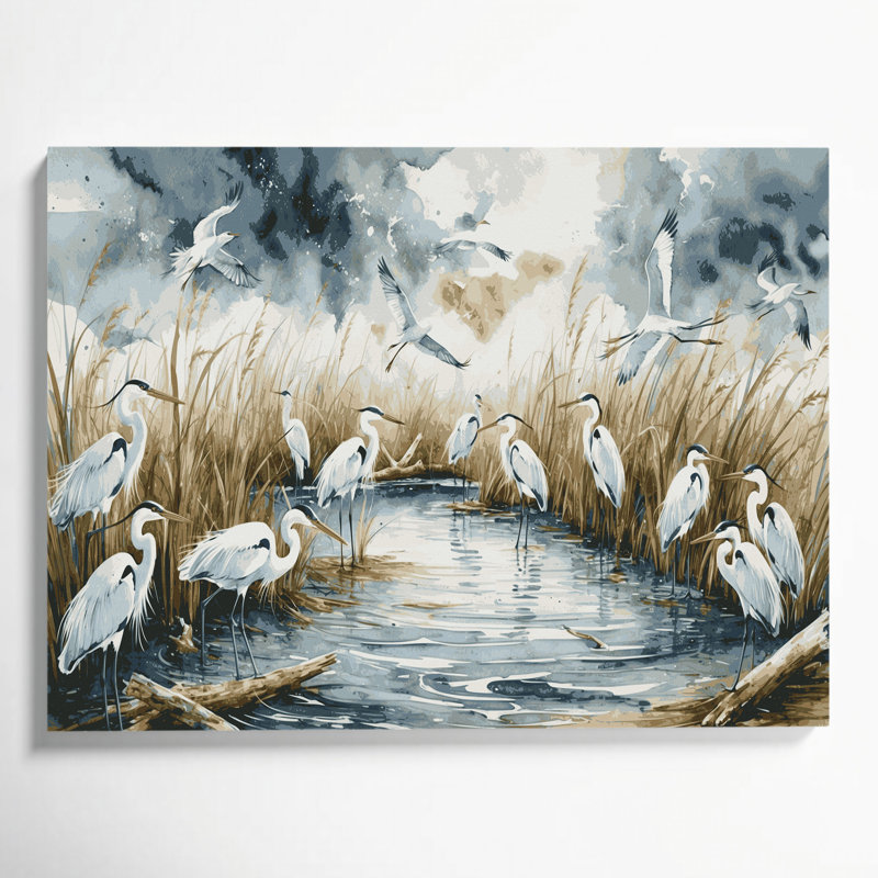 Art mural sur toile Coastal Seabird Sanctuary, H 12 po x l 18 po