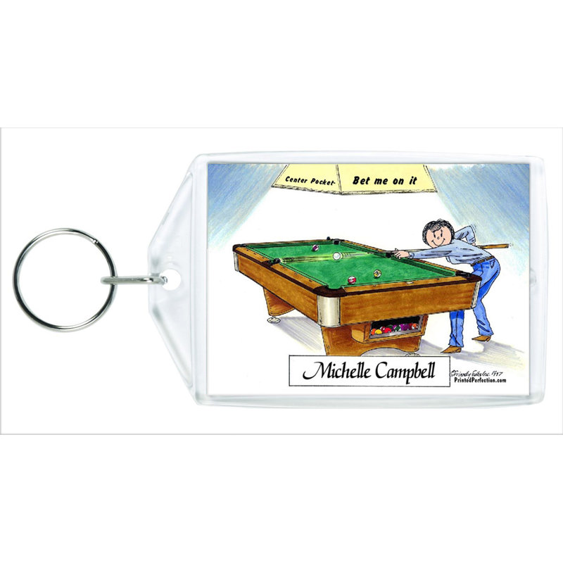 Personnalisé billard, joueur de billard - porte-clés en acrylique, Oui