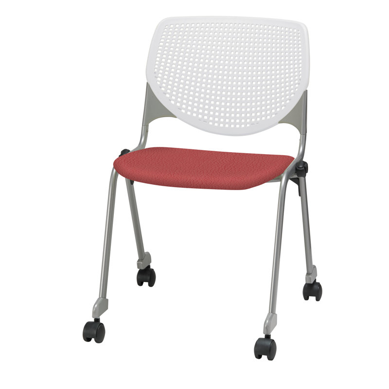 Chaise empilable poly Kool, Rouge à lèvres, Oui