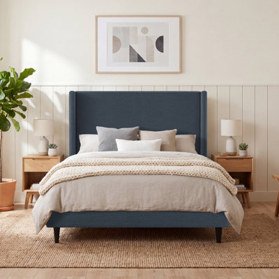 Ana Upholstered Wingback Platform Bed