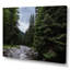 Paysage de montagne avec rivière et arbres forestiers - Peinture sur toile-67389761-67389764