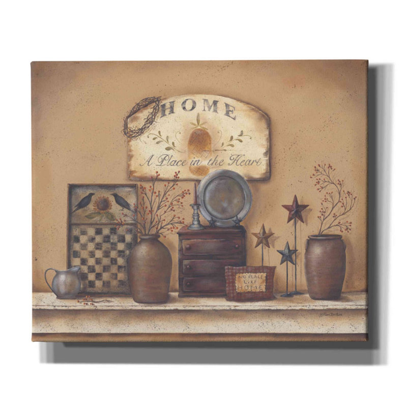 «Country Prims II» par Pam Britton, art mural sur toile, H 20 po x l 24 po x P 0,75 po