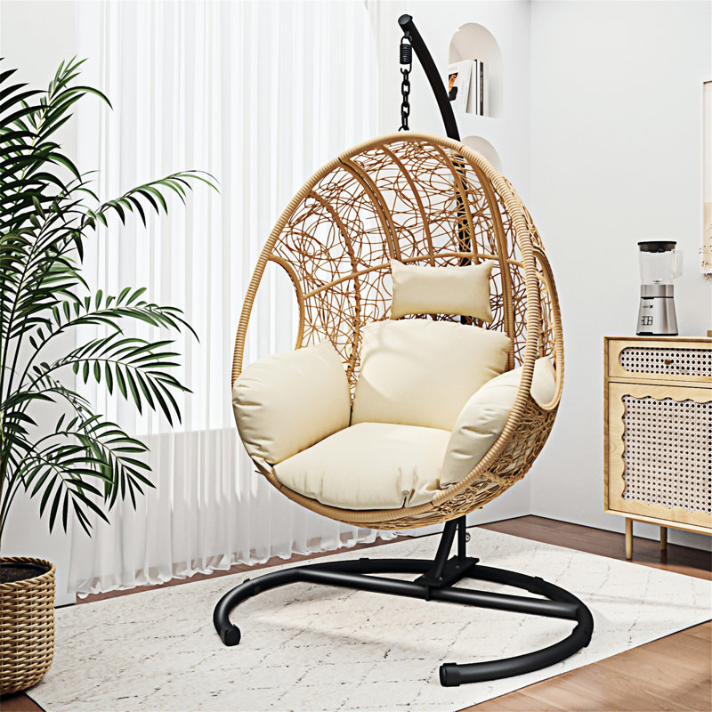 Balancelle en osier pour l'intérieur New Comming, Beige, Naturel