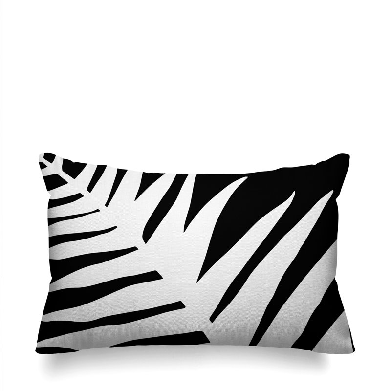 Housse et insert de coussin rectangulaire Fielding, Noir