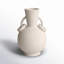 Ceramic Textured Decorative Vase with Ring Handles-1760126921