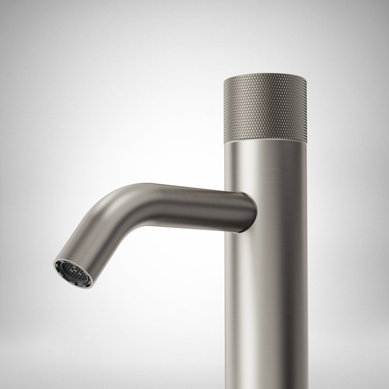 Robinet de salle de bain à un trou, robinet de salle de bain à poignée simple avec drain, Nickel brossé
