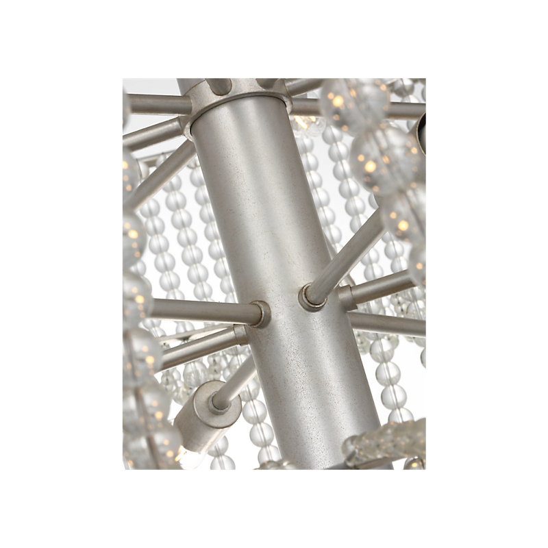 Aerin 18 - Light Chandelier, Burnished Silver Leaf, Clear