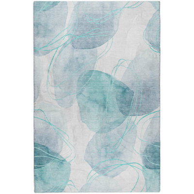 Premium Machine Washable Dream Shag ADS544 Circles Rug