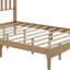 Lit plateforme en bois avec tête de lit en forme de gourde, lit plateforme de style rétro avec support à lattes en bois