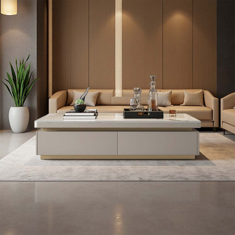 Table basse Modern Luxury-Style, Thé au lait gris