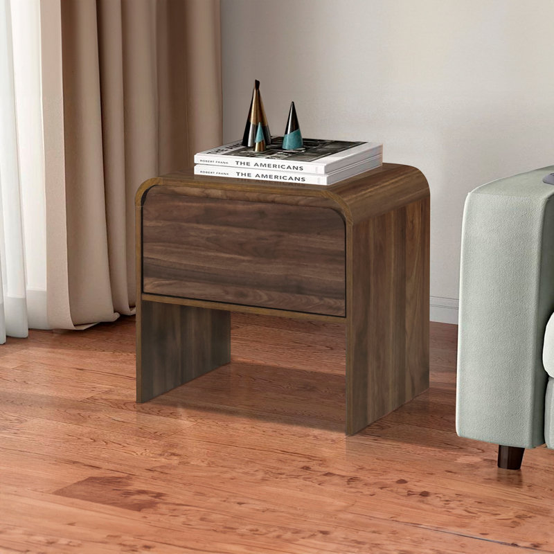Table de bout en bois Donovan, Brun, H 21,6 po x l 21,6 po x P 15,7 po