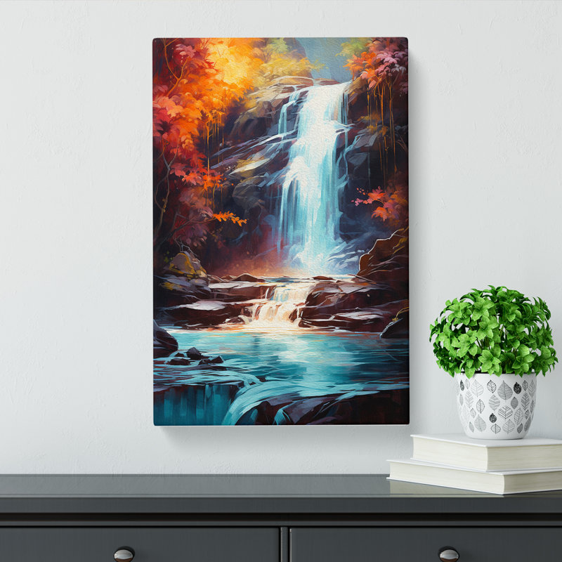 Waterfall Abstract No.3 - Wrapped Canvas, 50cm H x 35cm W x 3cm D