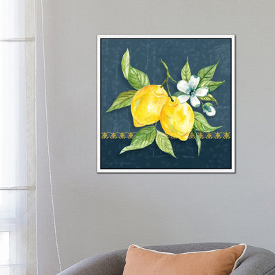 Blue Lemon Squeeze II by Carol Robinson - Print on Canvas