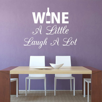 Décalcomanie murale un peu de rire à vin