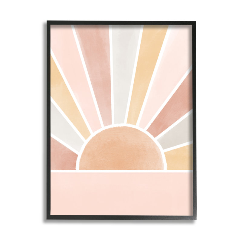 Rayon Marcos Horizon, H 14 po x l 11 po x P 1,5 po, Giclée encadrée noir minuit
