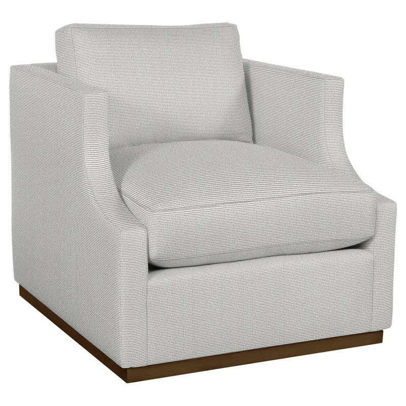 Thom Filicia Home 32"Willowbrook Swivel Chair, Havana, Callaloo Cotton