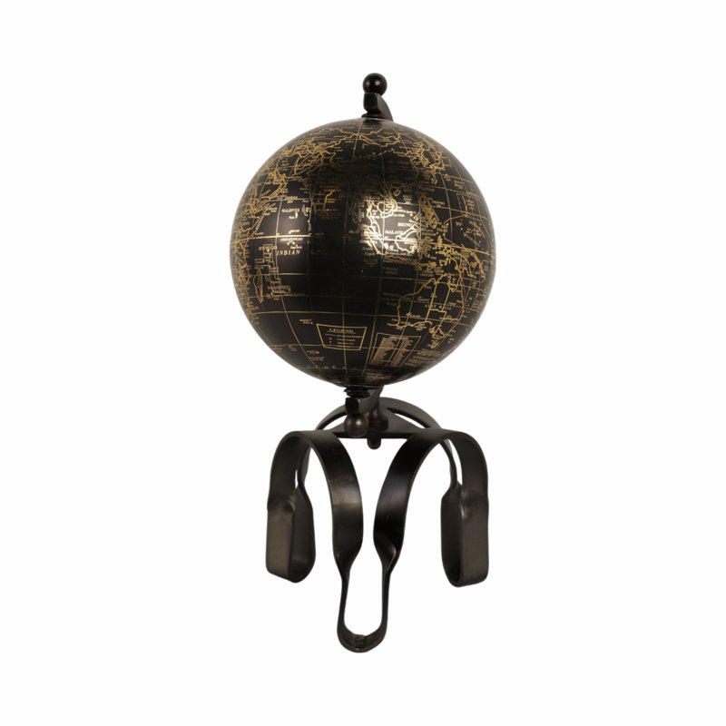 22" Rally Large Metal Globe, 17" H x 9" W x 8" D