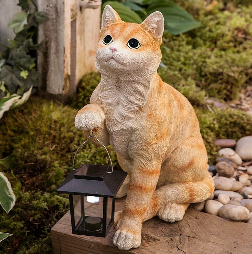 Cats Animals Plastic Garden Statue