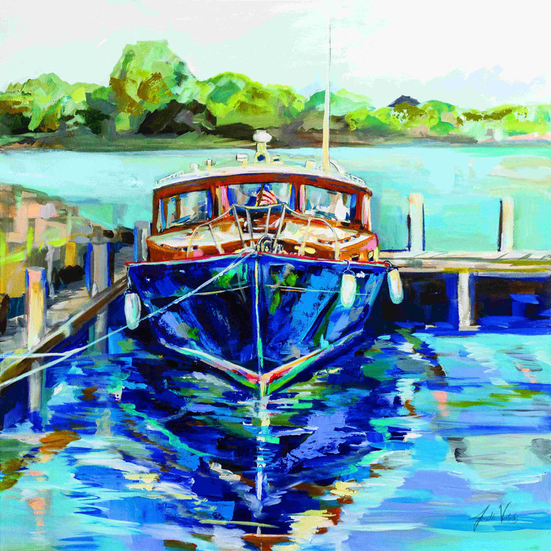 Showtime par Jeanette Vertentes - Peinture, H 12 po x l 12 po, Toile tendue