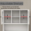 Laundry Cabinet With Painting - White And Attractive Adjustable Shelves For Space Optimization-1829871091