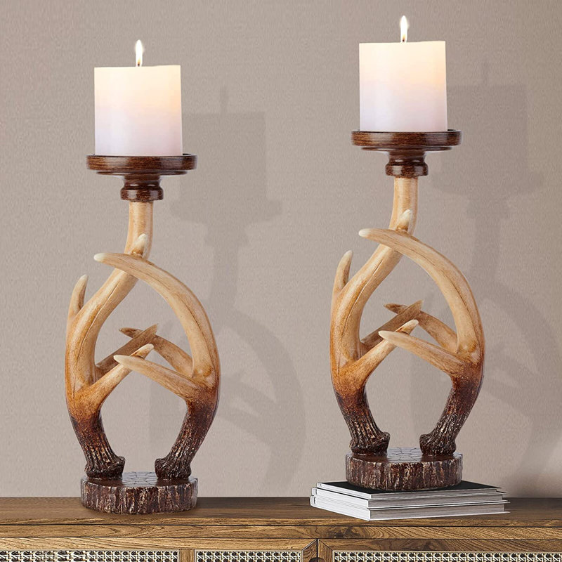 Woodsy Scented Designer Candle with Wood Holder