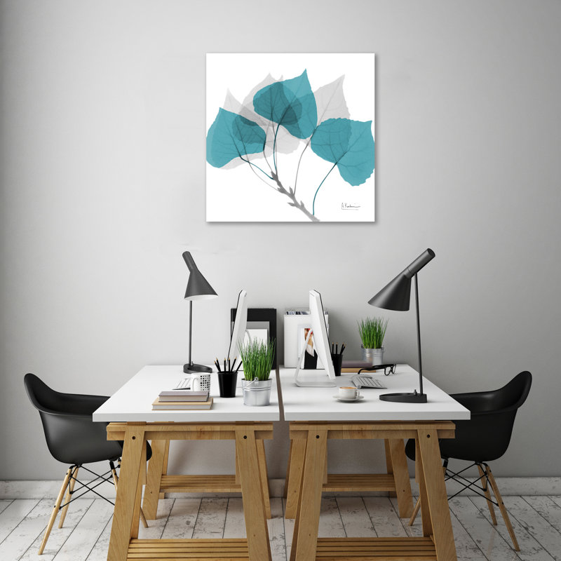 AspenE143 Teal - Wrapped Canvas Print, 30cm H x 30cm W