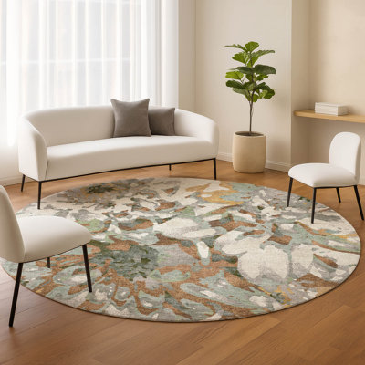 Tapis floral intérieur / extérieur lavable à la machine Molewski ACN2340