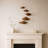 Nature-Inspired Decorative Wall Art - Artistic Wall Decor in Diagonal Arrangement Perfect for Kitchen and Home Decor - Set of 5, 9", 8", 7", 6", 5", Tan